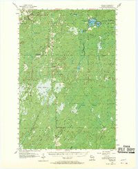 Patzau Wisconsin Historical topographic map, 1:62500 scale, 15 X 15 Minute, Year 1955