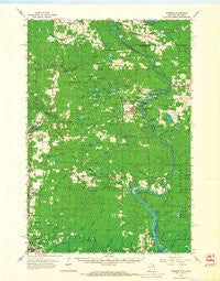 Pembine Wisconsin Historical topographic map, 1:62500 scale, 15 X 15 Minute, Year 1963