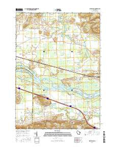 Pine Island Wisconsin Current topographic map, 1:24000 scale, 7.5 X 7.5 Minute, Year 2016