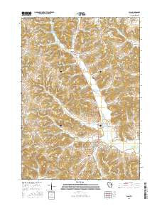 Plain Wisconsin Current topographic map, 1:24000 scale, 7.5 X 7.5 Minute, Year 2016
