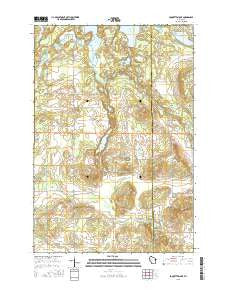 Poquettes Lake Wisconsin Current topographic map, 1:24000 scale, 7.5 X 7.5 Minute, Year 2015