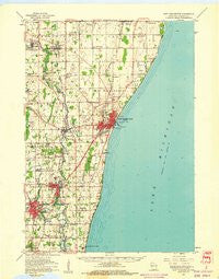 Port Washington Wisconsin Historical topographic map, 1:62500 scale, 15 X 15 Minute, Year 1959