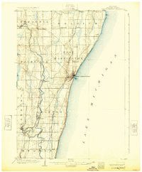 Port Washington Wisconsin Historical topographic map, 1:62500 scale, 15 X 15 Minute, Year 1904
