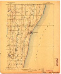 Port Washington Wisconsin Historical topographic map, 1:62500 scale, 15 X 15 Minute, Year 1904