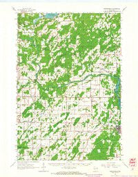 Porterfield Wisconsin Historical topographic map, 1:62500 scale, 15 X 15 Minute, Year 1963