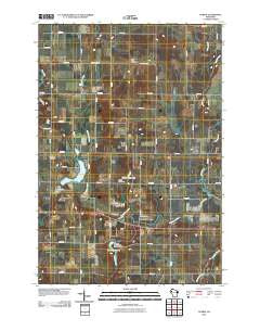 Poskin Wisconsin Historical topographic map, 1:24000 scale, 7.5 X 7.5 Minute, Year 2010