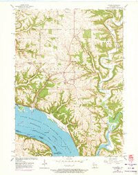 Potosi Wisconsin Historical topographic map, 1:24000 scale, 7.5 X 7.5 Minute, Year 1957