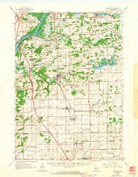 Poynette Wisconsin Historical topographic map, 1:62500 scale, 15 X 15 Minute, Year 1962