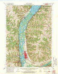 Prairie Du Chien Wisconsin Historical topographic map, 1:62500 scale, 15 X 15 Minute, Year 1967