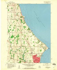 Racine North Wisconsin Historical topographic map, 1:24000 scale, 7.5 X 7.5 Minute, Year 1958