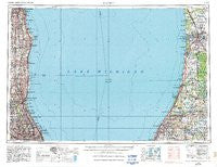 Racine Wisconsin Historical topographic map, 1:250000 scale, 1 X 2 Degree, Year 1958