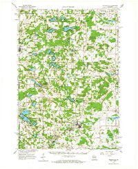 Redgranite Wisconsin Historical topographic map, 1:62500 scale, 15 X 15 Minute, Year 1961