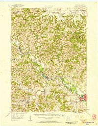 Reedsburg Wisconsin Historical topographic map, 1:62500 scale, 15 X 15 Minute, Year 1956