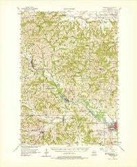 Reedsburg Wisconsin Historical topographic map, 1:62500 scale, 15 X 15 Minute, Year 1956
