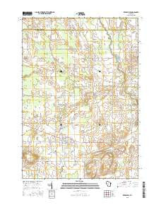 Reedsville Wisconsin Current topographic map, 1:24000 scale, 7.5 X 7.5 Minute, Year 2015