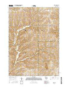 Rewey Wisconsin Current topographic map, 1:24000 scale, 7.5 X 7.5 Minute, Year 2016
