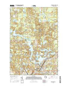 Rhinelander Wisconsin Current topographic map, 1:24000 scale, 7.5 X 7.5 Minute, Year 2015