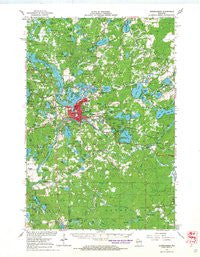 Rhinelander Wisconsin Historical topographic map, 1:62500 scale, 15 X 15 Minute, Year 1966