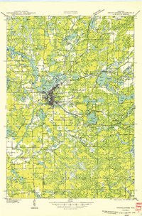 Rhinelander Wisconsin Historical topographic map, 1:48000 scale, 15 X 15 Minute, Year 1949
