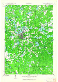 Rhinelander Wisconsin Historical topographic map, 1:48000 scale, 15 X 15 Minute, Year 1940