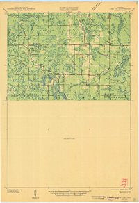 Rib Lake Wisconsin Historical topographic map, 1:48000 scale, 15 X 15 Minute, Year 1945