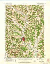 Richland Center Wisconsin Historical topographic map, 1:62500 scale, 15 X 15 Minute, Year 1960