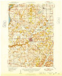 River Falls Wisconsin Historical topographic map, 1:62500 scale, 15 X 15 Minute, Year 1949