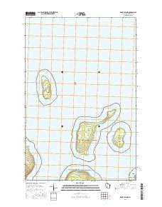 Rocky Island Wisconsin Current topographic map, 1:24000 scale, 7.5 X 7.5 Minute, Year 2015