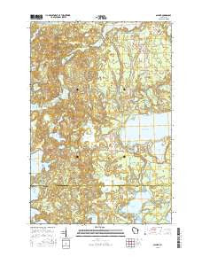 Sayner Wisconsin Current topographic map, 1:24000 scale, 7.5 X 7.5 Minute, Year 2015