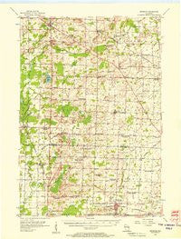 Seymour Wisconsin Historical topographic map, 1:62500 scale, 15 X 15 Minute, Year 1955