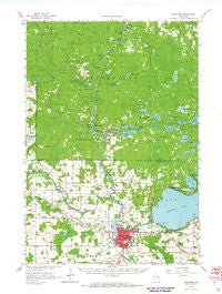 Shawano Wisconsin Historical topographic map, 1:62500 scale, 15 X 15 Minute, Year 1964