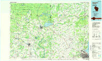 Shawano Wisconsin Historical topographic map, 1:100000 scale, 30 X 60 Minute, Year 1984