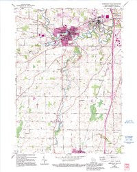 Sheboygan Falls Wisconsin Historical topographic map, 1:24000 scale, 7.5 X 7.5 Minute, Year 1954