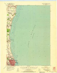 Sheboygan North Wisconsin Historical topographic map, 1:62500 scale, 15 X 15 Minute, Year 1954