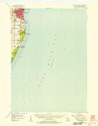 Sheboygan South Wisconsin Historical topographic map, 1:62500 scale, 15 X 15 Minute, Year 1954