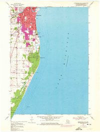 Sheboygan South Wisconsin Historical topographic map, 1:24000 scale, 7.5 X 7.5 Minute, Year 1954