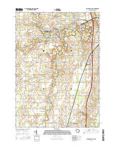 Sheboygan Falls Wisconsin Current topographic map, 1:24000 scale, 7.5 X 7.5 Minute, Year 2016