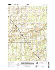 Sheldon Wisconsin Current topographic map, 1:24000 scale, 7.5 X 7.5 Minute, Year 2015