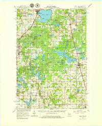 Shell Lake Wisconsin Historical topographic map, 1:62500 scale, 15 X 15 Minute, Year 1965