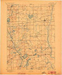 Silver Lake Wisconsin Historical topographic map, 1:62500 scale, 15 X 15 Minute, Year 1893