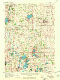 Silver Lake Wisconsin Historical topographic map, 1:62500 scale, 15 X 15 Minute, Year 1960