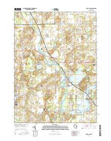 Silver Lake Wisconsin Current topographic map, 1:24000 scale, 7.5 X 7.5 Minute, Year 2016