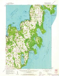 Sister Bay Wisconsin Historical topographic map, 1:62500 scale, 15 X 15 Minute, Year 1960
