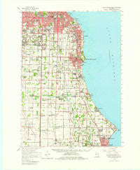 South Milwaukee Wisconsin Historical topographic map, 1:62500 scale, 15 X 15 Minute, Year 1958