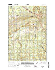 South Range Wisconsin Current topographic map, 1:24000 scale, 7.5 X 7.5 Minute, Year 2015