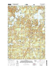 Spider Lake Wisconsin Current topographic map, 1:24000 scale, 7.5 X 7.5 Minute, Year 2015