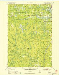 Spirit Falls Wisconsin Historical topographic map, 1:48000 scale, 15 X 15 Minute, Year 1952