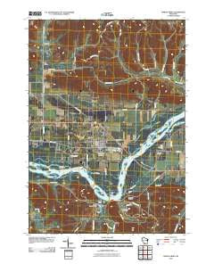 Spring Green Wisconsin Historical topographic map, 1:24000 scale, 7.5 X 7.5 Minute, Year 2010
