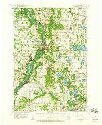 St. Croix Dalles Minnesota Historical topographic map, 1:62500 scale, 15 X 15 Minute, Year 1955