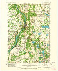St Croix Dalles Minnesota Historical topographic map, 1:62500 scale, 15 X 15 Minute, Year 1955